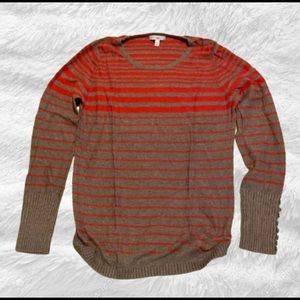 Gap orange and tan striped sweater, M